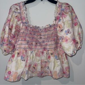 Something Navy Floral Multicolor Top